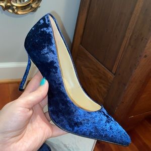 Katy Perry Blue Velvet Heels